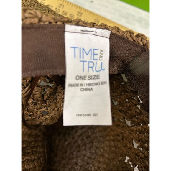Time and Tru Brown paper beach hat rn#52469 - Picture 7 of 7